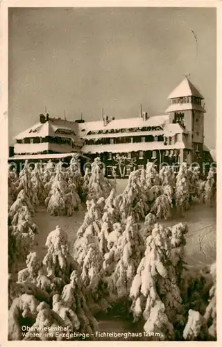 AK / Ansichtskarte  Oberwiesenthal_Erzgebirge Winter im Erzgebirge Fichtelberghaus Oberwiesenthal Erzgebirge