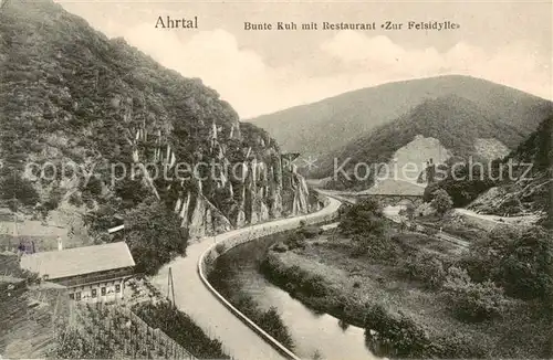 AK / Ansichtskarte  Ahrtal Panorama Ahrtal Bunte Kuh mit Restaurant Zur Felsidylle Ahrtal