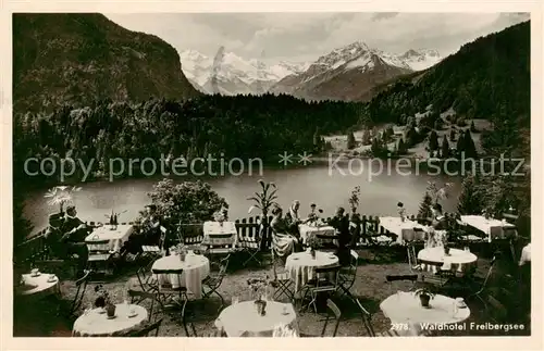 AK / Ansichtskarte  Oberstdorf Waldhotel Freibergsee Terrasse Alpenblick Oberstdorf