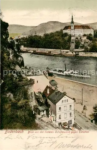 AK / Ansichtskarte  Bodenbach_-Tetschen_Boehmen_Ustecky_Kraj_CZ Blick von der hinteren Schaeferwand 