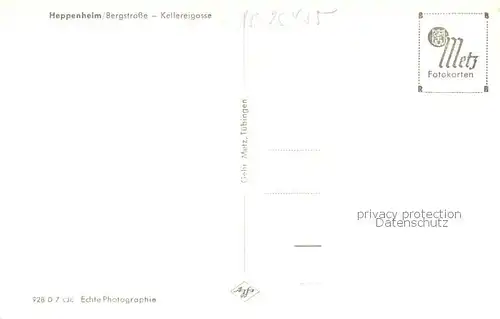 AK / Ansichtskarte 73809906 Heppenheim_Bergstrasse Kellereigasse Heppenheim_Bergstrasse
