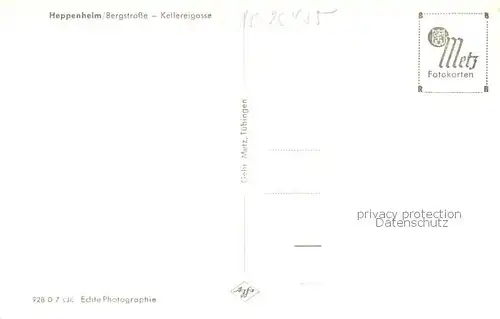 AK / Ansichtskarte  Heppenheim_Bergstrasse Kellereigasse Heppenheim_Bergstrasse