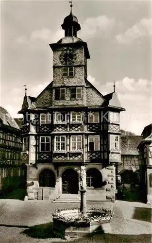 AK / Ansichtskarte  Heppenheim_Bergstrasse Rathaus Brunnen Heppenheim_Bergstrasse