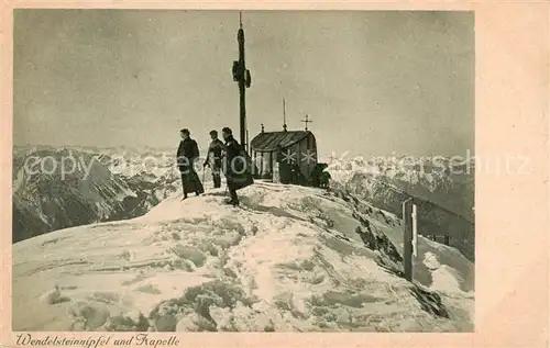 AK / Ansichtskarte 73809918 Bayrischzell Wendelsteingipfel und Kapelle Bayrischzell