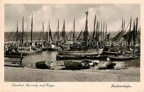 AK / Ansichtskarte  Sassnitz_Ostseebad_Ruegen Fischereihafen Sassnitz_Ostseebad_Ruegen