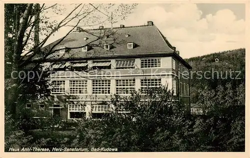 AK / Ansichtskarte 73809940 Bad_Kudowa_Kudowa-Zdroj_Niederschlesien_PL Haus Anni Therese Herz Sanatorium 