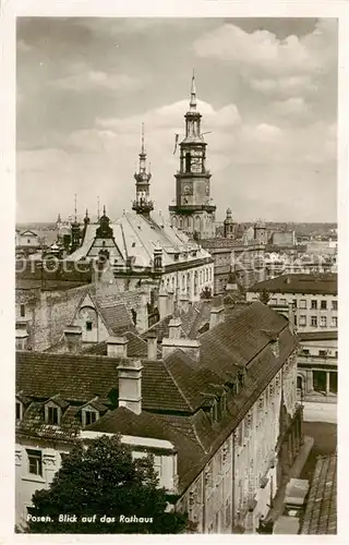 AK / Ansichtskarte  Posen_Poznan Blick auf das Rathaus Posen Poznan