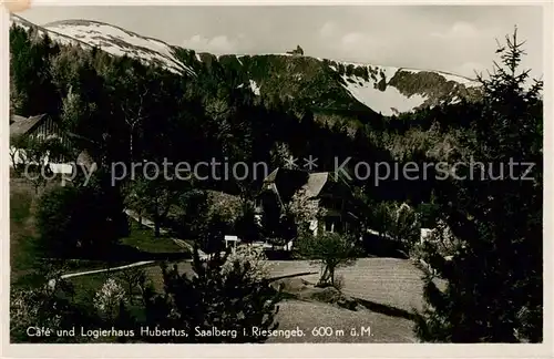 AK / Ansichtskarte  Saalberg_Riesengebirge_PL Cafe und Logierhaus Hubertus 