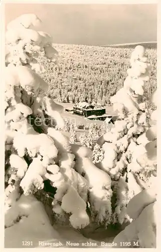 AK / Ansichtskarte  Riesengebirge_Schlesischer_Teil Neue Schlesische Baude Winterpanorama 