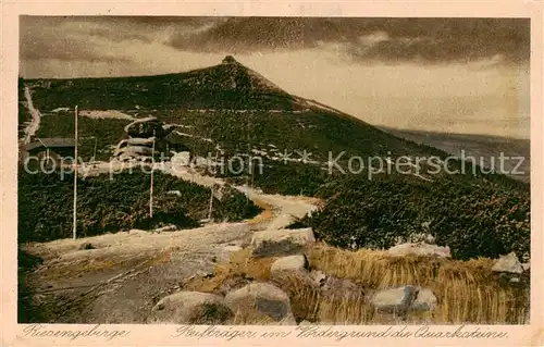 AK / Ansichtskarte  Reiftraegerbaude_Schronisko_na_Szrenicy_PL Panorama mit Quarkateine 