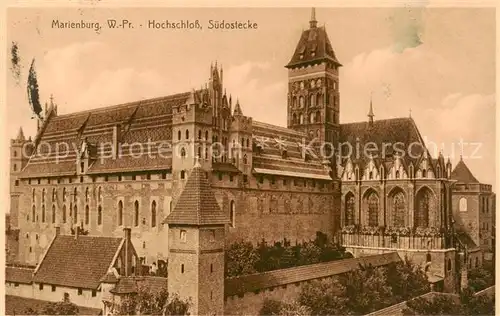 AK / Ansichtskarte  Marienburg__Westpreussen_Malbork Hochschloss Suedostecke 