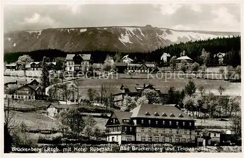 AK / Ansichtskarte 73810037 Brueckenberg_Krummhuebel_Riesengebirge_PL mit Hotel Ruebezahl und Teichraender 