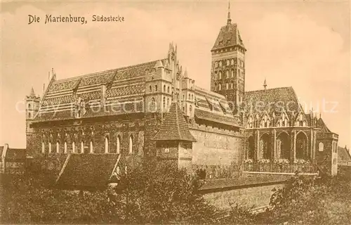 AK / Ansichtskarte  Marienburg__Westpreussen_Malbork Die Marienburg Suedostecke 