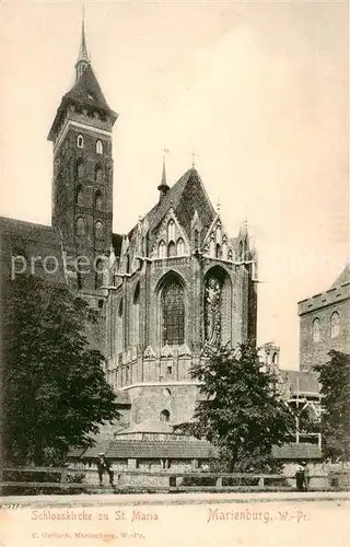 AK / Ansichtskarte  Marienburg__Westpreussen_Malbork Schlosskirche zu St Maria 