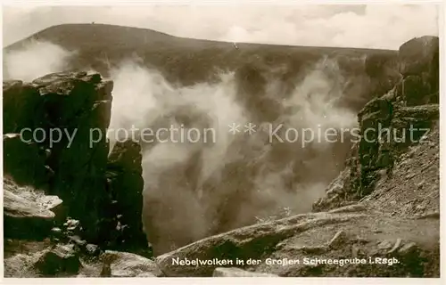 AK / Ansichtskarte 73810052 Riesengebirge_Schlesischer_Teil Nebelwolken in der Grossen Schneegrube 