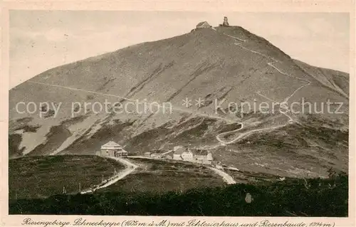 AK / Ansichtskarte 73810062 Schneekoppe_Snezka_CZ mit Schlesierhaus und Riesenbaude 