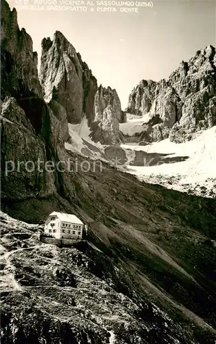 AK / Ansichtskarte Forcella Sassopiato e Punte Dente Rifugio Vicenza al Sassolungo Forcella
