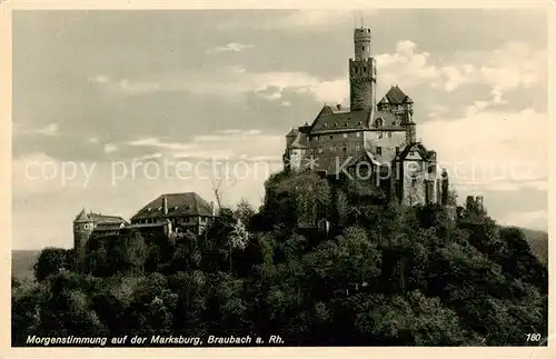 AK / Ansichtskarte 73810087 Braubach_Rhein Marksburg Braubach Rhein