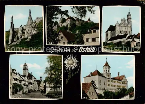 AK / Ansichtskarte  Giengen_Brenz Steinerne Jungfrauen Heidenheim Schloss Hellenstein Kloster Neuesheim Postplatz Giengen Schloss in Brenz Giengen Brenz