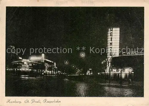 AK / Ansichtskarte  St_Pauli_Hamburg Reeperbahn bei Nacht 