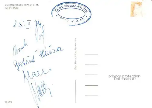 AK / Ansichtskarte Diavolezzahuette_2973m_GR mit Piz Palue 