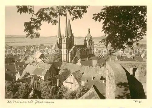 AK / Ansichtskarte  Gelnhausen Panorama mit Kirche Gelnhausen