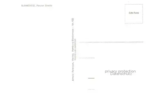 AK / Ansichtskarte  Blankenese_Hamburg Panzer Strasse 
