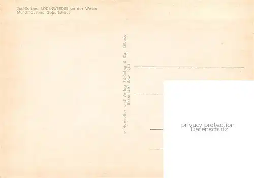 AK / Ansichtskarte  Bodenwerder Muenchhausens Geburtshaus Bodenwerder