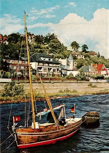 AK / Ansichtskarte  Blankenese_Hamburg Fischerboot Teilansicht 