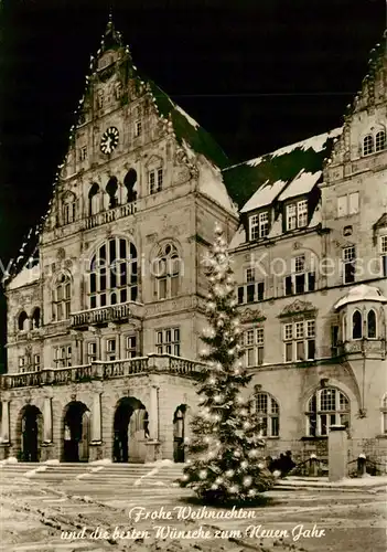 AK / Ansichtskarte  Bielefeld Rathaus Weihnachtsbaum Bielefeld