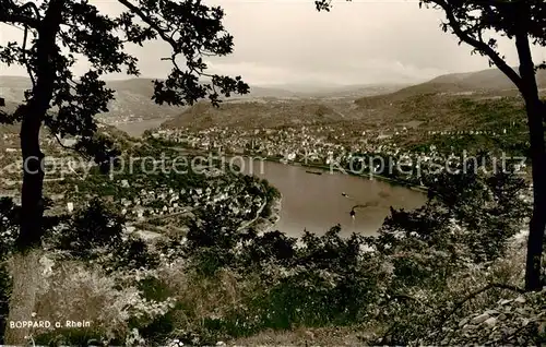 AK / Ansichtskarte 73810280 Boppard_Rhein Blick von der Berggaststaette Gedechseck ins Rheintal mit Filsen Boppard Rhein