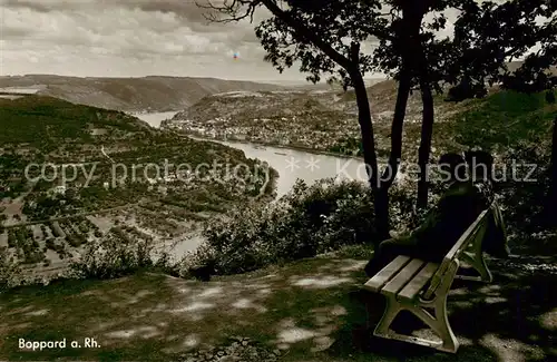 AK / Ansichtskarte  Boppard_Rhein Blick vom Gedeonseck ins Rheintal und Filsen Boppard Rhein