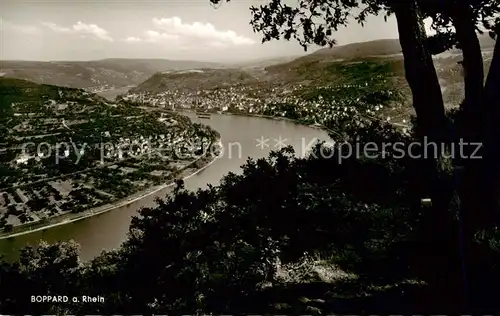 AK / Ansichtskarte  Boppard_Rhein Blick von der Berggaststaette Gedeonseck ins Rheintal und Filsen Boppard Rhein