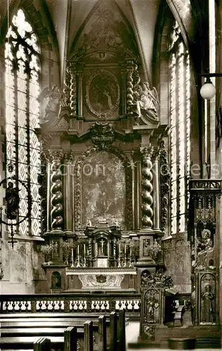 AK / Ansichtskarte  Boppard_Rhein Hochaltar und Chorgestuehl der Karmeliterkirche Boppard Rhein