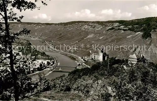 AK / Ansichtskarte  Bernkastel-Kues_Berncastel mit Burgruine Landshut 