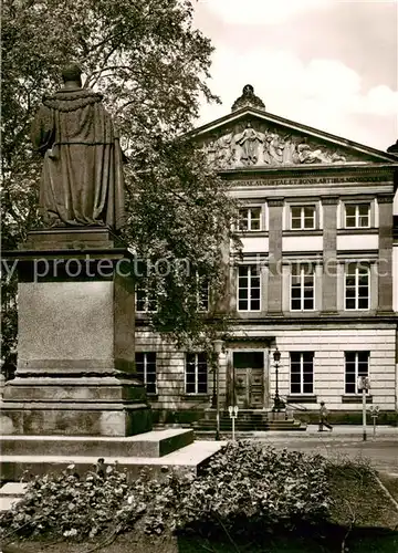 AK / Ansichtskarte  Goettingen__Niedersachsen Aula der Georgia Augusta und Standbild Koenig Wilhelm IV 