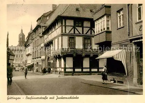 AK / Ansichtskarte 73810349 Goettingen__Niedersachsen Barfuesserstrasse mit Junkernschaenke 