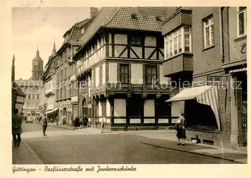 AK / Ansichtskarte  Goettingen__Niedersachsen Barfuesserstrasse mit Junkernschaenke 