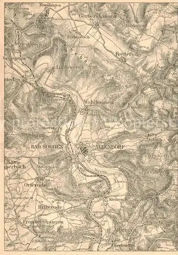 AK / Ansichtskarte  Bad_Sooden-Allendorf Gebietskarte Bad_Sooden-Allendorf