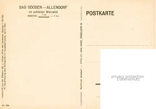 AK / Ansichtskarte  Bad_Sooden-Allendorf Gebietskarte Bad_Sooden-Allendorf