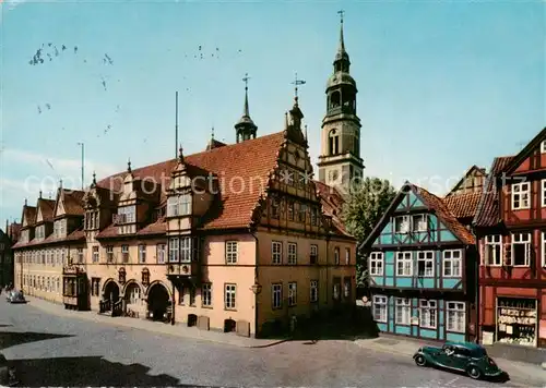 AK / Ansichtskarte  Celle__Niedersachsen Rathaus und Stadtkirche  