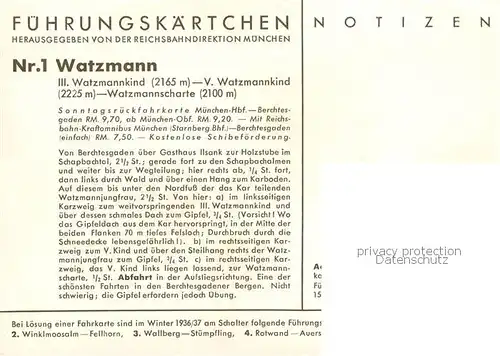 AK / Ansichtskarte 73810432 Watzmann_Berchtesgaden Watzmannkar mit Watzmannkindern  