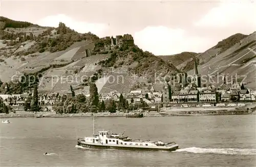 AK / Ansichtskarte 73810437 Bacharach_Rhein Panorama Rheinpartie Bacharach Rhein