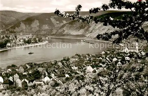 AK / Ansichtskarte  Kamp-Bornhofen_Rhein mit Boppard Bluetenzauber Rheinpartie 