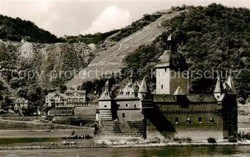 AK / Ansichtskarte  Kaub_Caub_Rhein Die Pfalz 