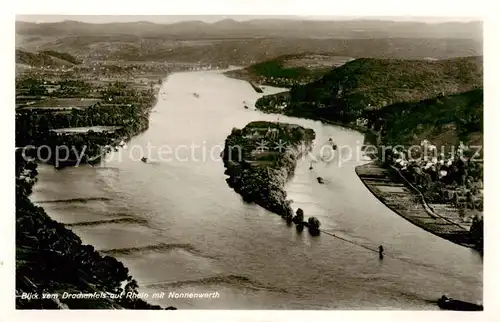 AK / Ansichtskarte  Nonnenwerth_Rhein Blick vom Drachenfels Nonnenwerth Rhein