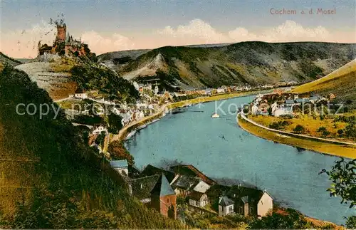 AK / Ansichtskarte  Cochem_Kochem_Mosel Burg Cochem Moselpartie 