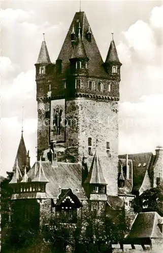 AK / Ansichtskarte  Cochem_Kochem_Mosel Burg Cochem mit Christophorus Bild 