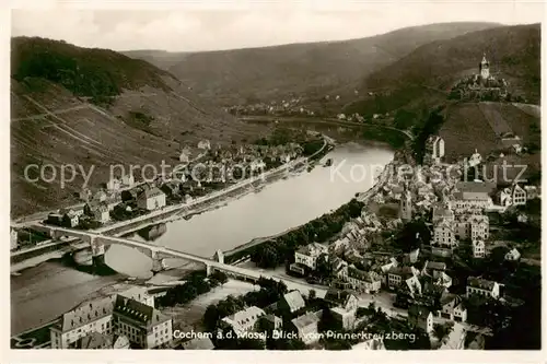 AK / Ansichtskarte  Cochem_Kochem_Mosel Blick vom Pinnerkreuzberg 