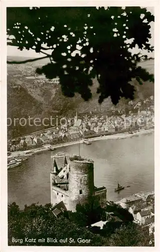 AK / Ansichtskarte  St_Goar_Rhein mit Burg Katz 